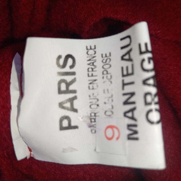 Eva Tralala Paris Red Hooded Wool Coat - Picture 7 of 7